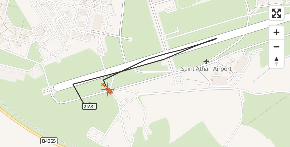 Flight route Coastguard Helicopter MOD St Athan - MOD St Athan, 31 October 2026, 15:27