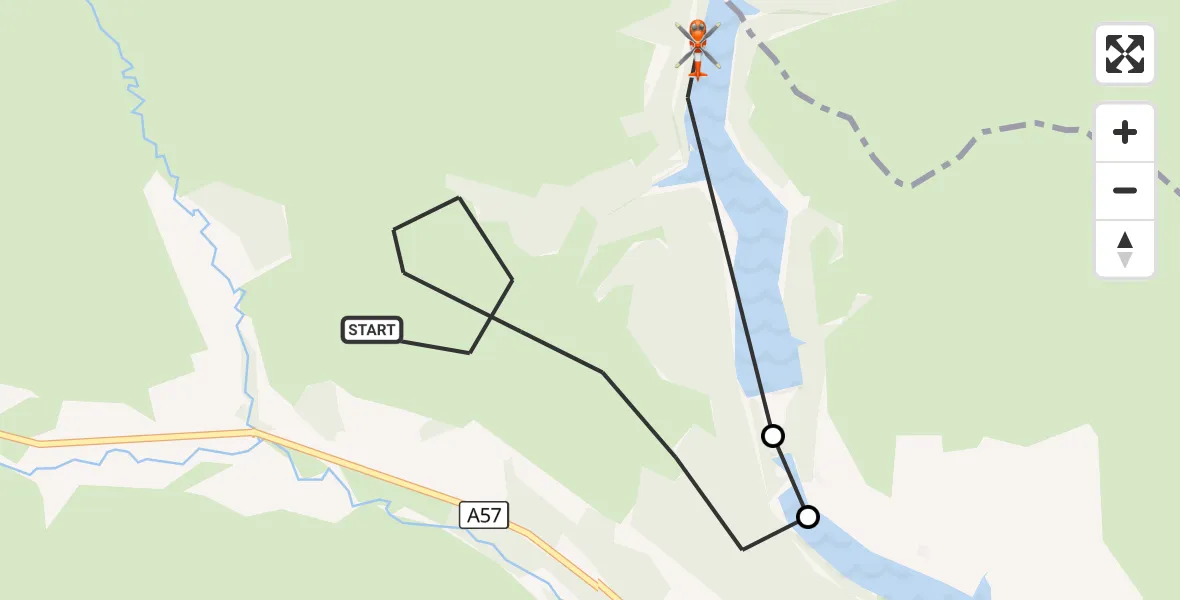 Flight route Coastguard Helicopter High Peak - High Peak, 31 October 2026, 17:03